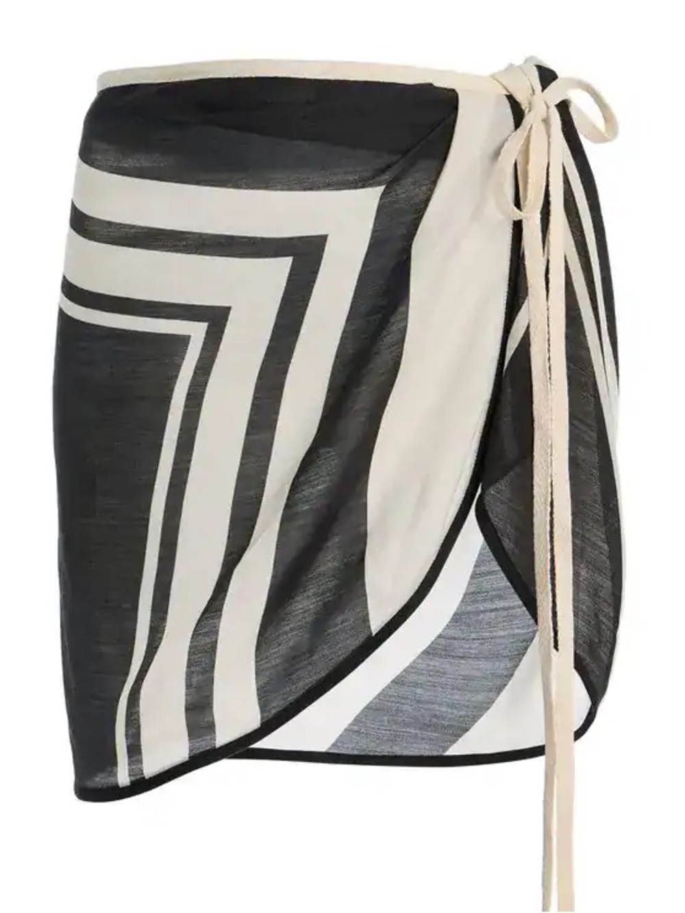 Micas NWT Navy and Cream Striped Sarong |  Wrap Skirt Swim Cover Up Size M